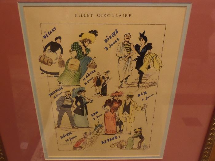 Billet Circulaire poster desgine by the same artist of the Costume Parisien