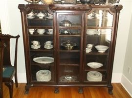 Great three door mahogany bookcase