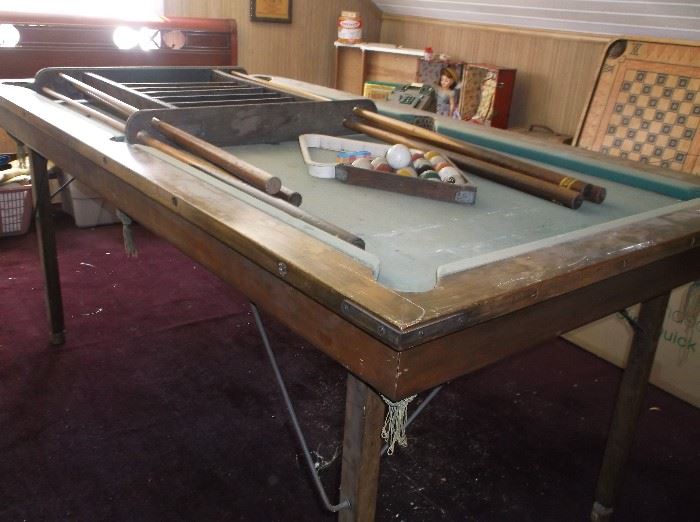 Vintage billiard table