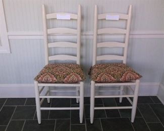 Pair of ladder back chairs