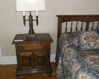 One of a pair of Ethan Allen bedside tables
