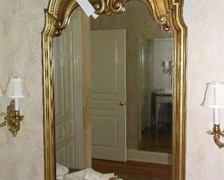 Gold tone mirror