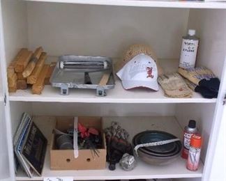Car tags, work boots, etc.