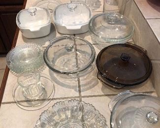 Corning ware, glass baking dishes