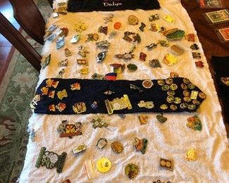 Large collection of souvenir pins