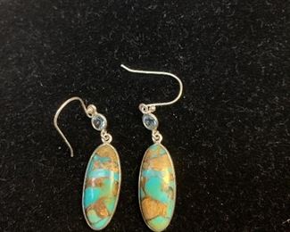 Sterling silver and turquoise earrings