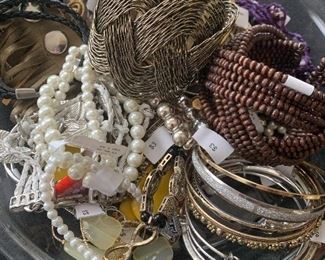 Large selection of assorted costume jewelry