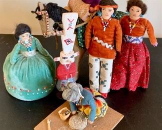 1930's '40's Navajo Dolls ; Also 1 Hopi Kachina