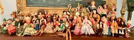 A Collection of Dolls purchased during World Travels, 1930's - 1950's....to Greece,, Italy, Spain, Mexico, Arabia, India, Poland....
