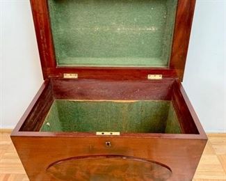 Antique English Cellarett  (interior view)