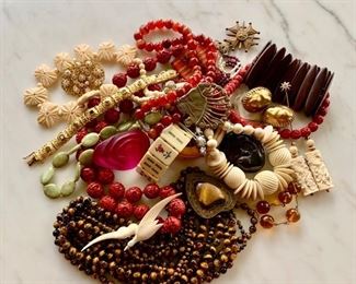 Costume Jewelry, Semi-Precious, Crystal, Bone, Wood, Metal... 