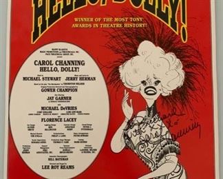 Theatre Poster for Carol Channing - Hello, Dolly, signed