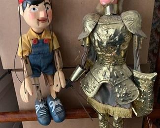 Marionettes, Pinocchio and Sir Lancelot 
