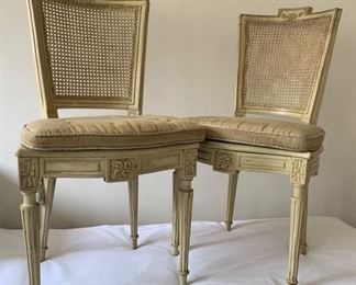 Louis XVI Side Chairs, Caned Shield back