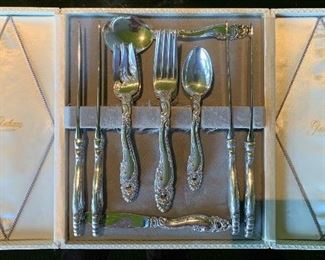Vintage 1953 Gorham Sterling “Decor” Service for 4+
