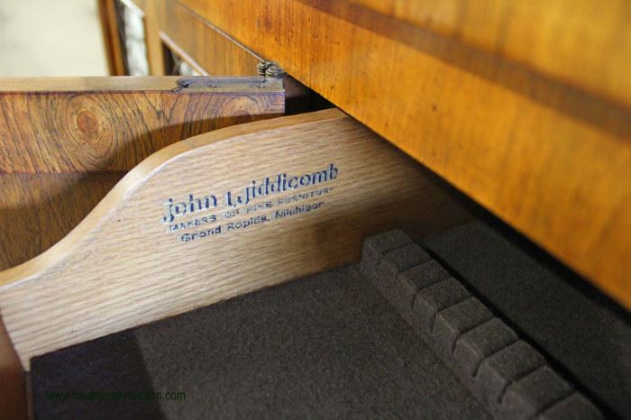 Burl Mahogany “John Widdicomb Furniture” Fitted Interior Buffet
Located Inside – Auction Estimate $100-$300