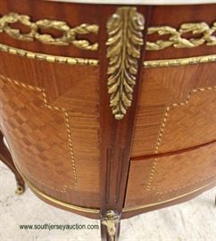 ANTIQUE Marble Top French Mahogany Inlaid and Banded 2 Drawer Commode with Applied Bronze
Located Inside – Auction Estimate $200-$400