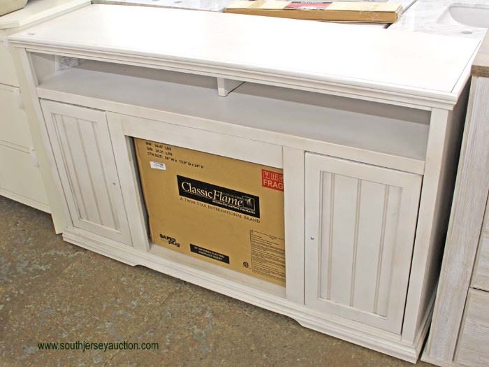 NEW Contemporary “Classic Flame” Console with Fireplace Place Insert
Located Inside – Auction Estimate $200-$400