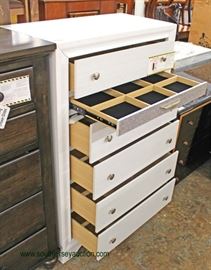 Selection of NEW Contemporary Decorator High Chest & NEW 5 Drawer Barn Wood Style Contemporary High Chest
Located Inside – Auction Estimate $100-$300