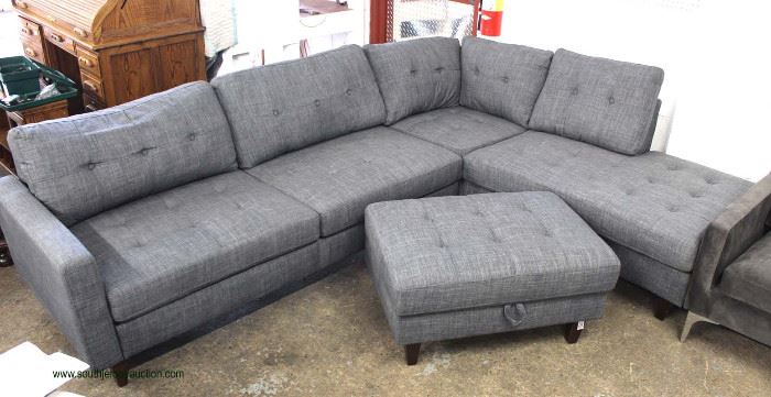 NEW Contemporary 5 Section Upholstered Button Tufted Sectional
Located Inside – Auction Estimate $300-$600
