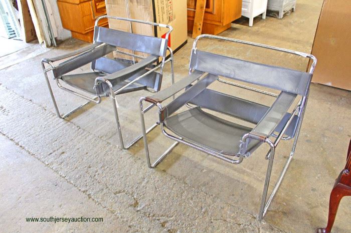PAIR of Leather and Chrome Modern Design Arm Chairs
Located Inside – Auction Estimate $200-$400