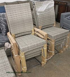 NEW 14 Piece Resin Wicker Style Patio Conversation Set with Self Storage for Cushions includes,
2 Chairs and Ottomans, Sofa, Coffee Table, 8 Chairs all with Cushions and Covers for Storing for your patio, porch, yard or garden!
Located Inside – Auction Estimate $500-$1000