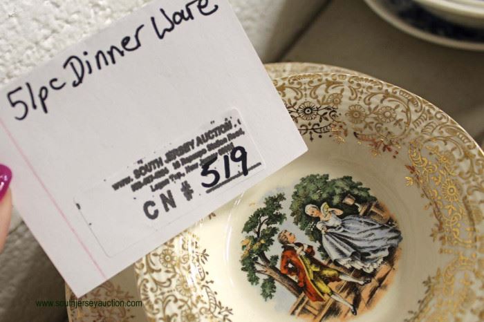 51 Piece “Chantilly” 22 Karat Sebring Pottery Company Dinnerware Set
Located Inside – Auction Estimate $50-$100