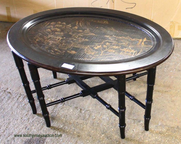 Decorator “Ethan Allen Furniture” Oval Serving Table
Auction Estimate $100-$200 – Located Inside
