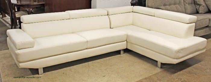 NEW White Leather Contemporary Modern Design 2 Piece Sectional with Adjustable Head and Arm Rest
Auction Estimate $500-$1000 – Located Inside