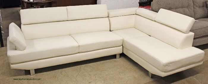 NEW White Leather Contemporary Modern Design 2 Piece Sectional with Adjustable Head and Arm Rest
Auction Estimate $500-$1000 – Located Inside