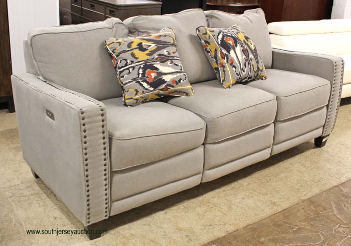 NEW Contemporary Upholstered Tacked Sofa with Power Recliners and USB Ports on Both Side
Auction Estimate $400-$800 – Located Inside
