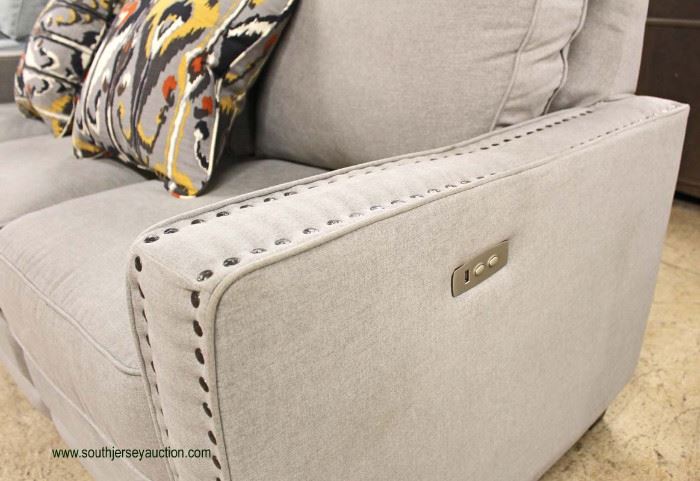 NEW Contemporary Upholstered Tacked Sofa with Power Recliners and USB Ports on Both Side
Auction Estimate $400-$800 – Located Inside