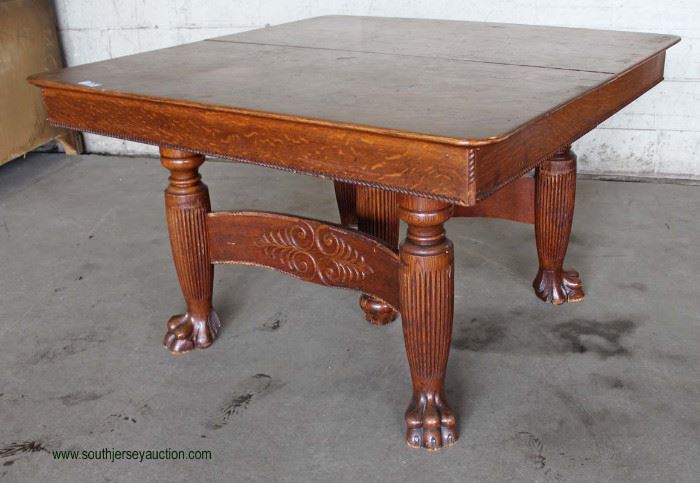 ANTIQUE Oak Paw Foot Square Oak Table with 5 Leaves
Auction Estimate $200-$400 – Located Dock