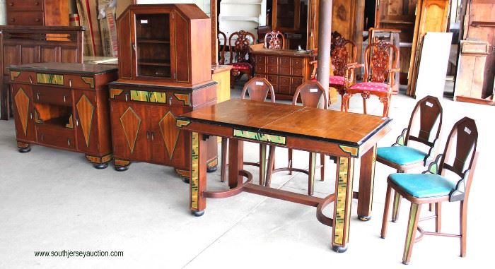 7 Piece “Ed J. Jennings Furniture” Junior Art Deco Paint Decorated Dining Room Set
Auction Estimate $300-$600 – Located Inside
7 Piece “Ed J. Jennings Furniture” Junior Art Deco Paint Decorated Dining Room Set
Auction Estimate $300-$600 – Located Inside
7 Piece “Ed J. Jennings Furniture” Junior Art Deco Paint Decorated Dining Room Set
Auction Estimate $300-$600 – Located Inside