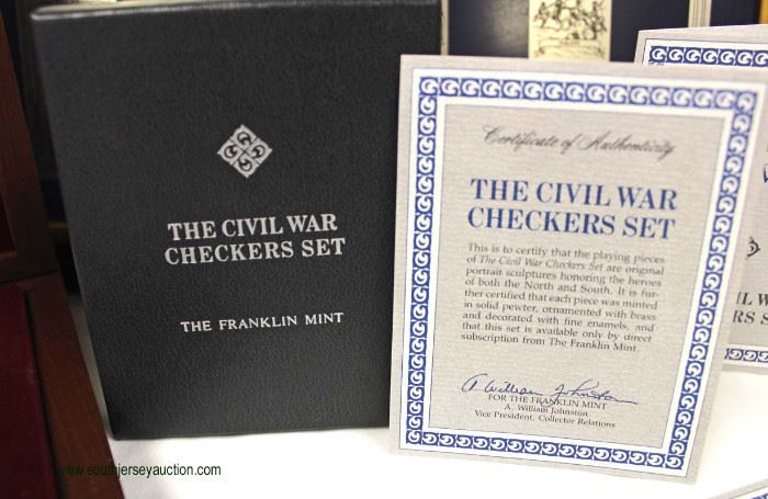 “The Franklin Mint” Civil War Checkers Set
Auction Estimate $200-$400 – Located Inside