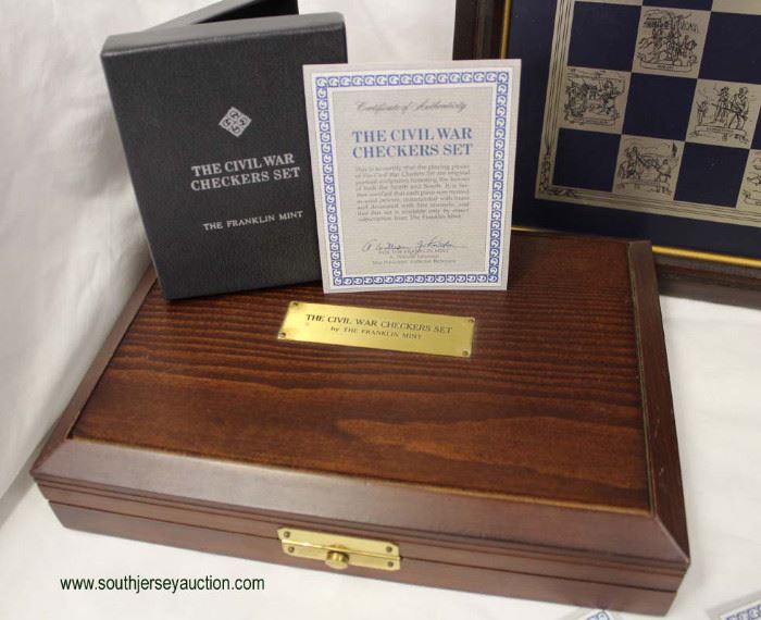 “The Franklin Mint” Civil War Checkers Set
Auction Estimate $200-$400 – Located Inside