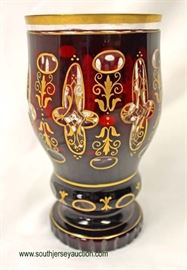 Ruby Red Cut to Clear Bohemian Art Glass Vase
Auction Estimate $100-$300 – Located Inside