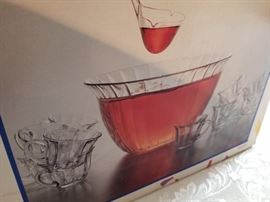 punch bowl and cups