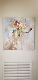 dog original oil painting, Labrador/Golden Retriever