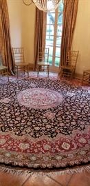 Huge circular wool rug