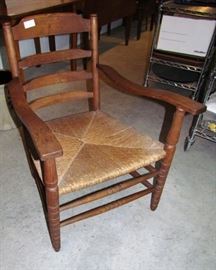 Low slung , deep seated chair, 19th C., called "the Holland chair" by the family