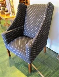Unusual wing chair, in excellent condition, no signs of any wear.