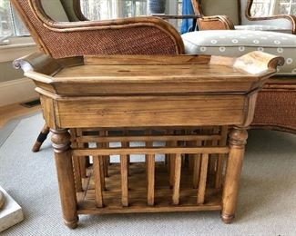Horchow side tables, pair, removable top