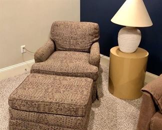 Arm Chair with Ottoman
