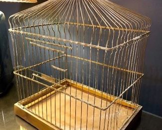 Vintage brass bird cage