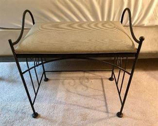 Small wrought iron bench