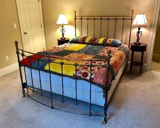 Gorgeous brass and cast iron bed