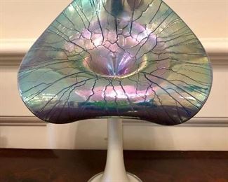 Gorgeous Art Glass Vase signed by Abelman