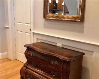 Gorgeous antique Dutch bombe chest of drawers