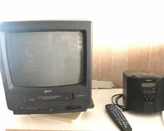 VHS TV and Sony Cd player
